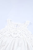 Lace Crochet Sleeveless Babydoll Top