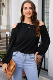 Knotted Asymmetric Off Shoulder Blouse