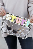 STUFF Print Transparent Zipped Pouch