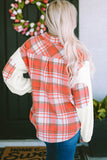 Sherpa Sleeve Plaid Print Shacket