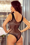 Rhinestoned Sleeveless Lace Teddy Lingerie