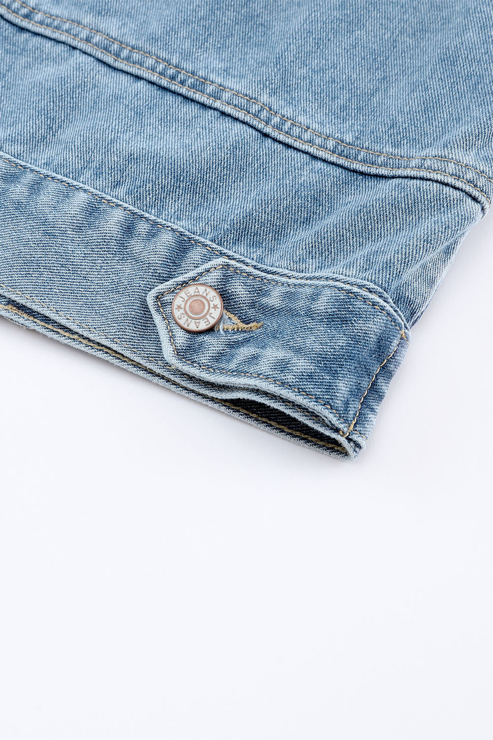 Rivet Studded Pocketed Denim Jacket