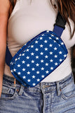 Bluing Independent Day Flag Star Printed Crossbody Bag