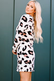 Leopard Long Sleeve Mini Dress