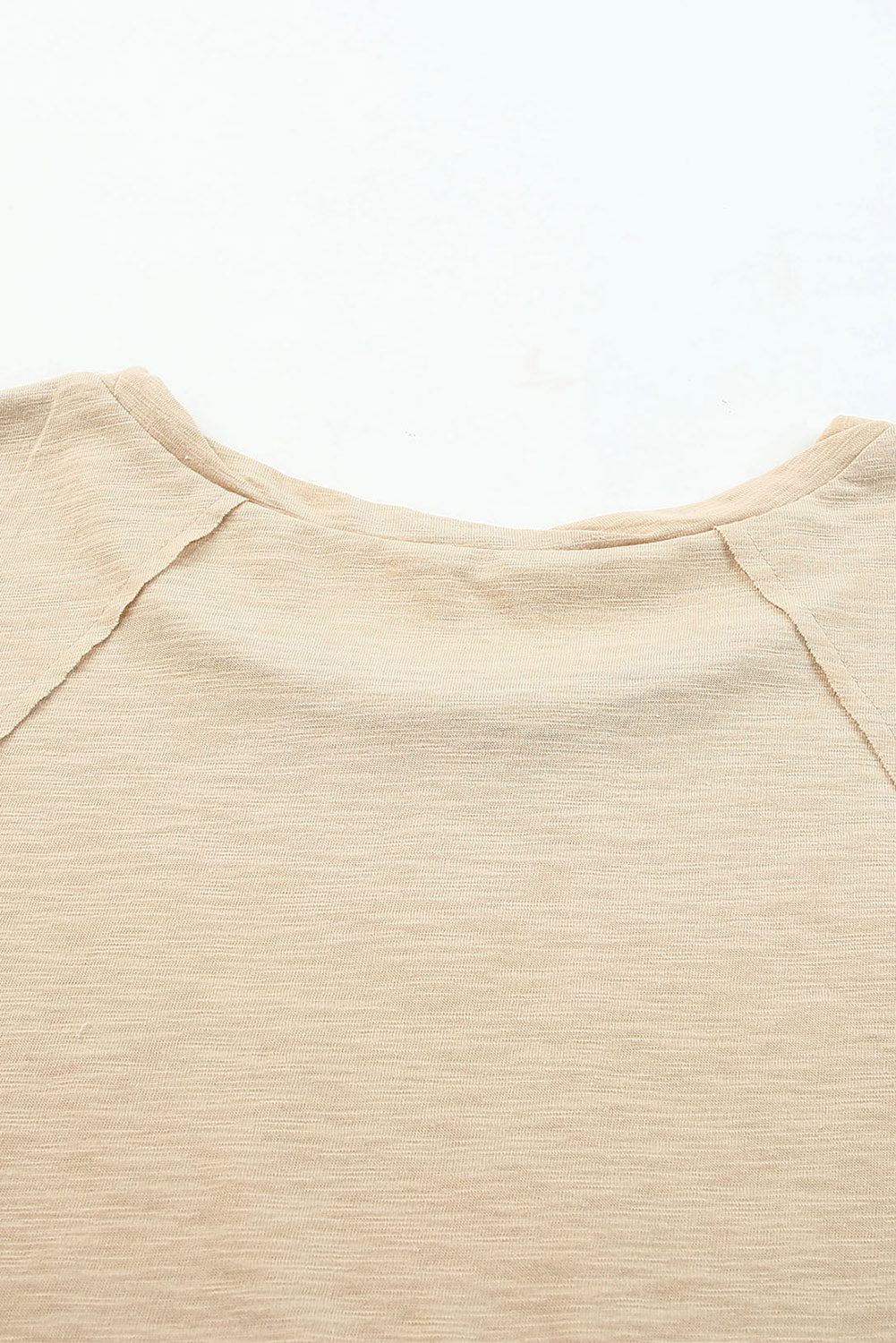 Solid Patched Side Slit T Shirt