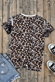 Mix Animal Print Bleached T Shirt