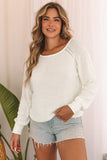 Long Sleeve Cutout Shoulder Relaxed Sweater