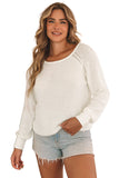 Long Sleeve Cutout Shoulder Relaxed Sweater