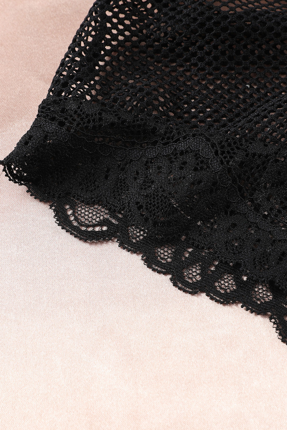 Plus Fishnet Lace Hollow-out Teddy Lingerie