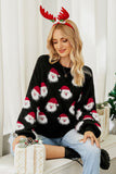 Gray Christmas Santa Claus Pullover Sweater