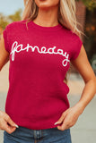 Racing Red Game Day Rugby Football Season Sweater Vest