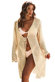 Long Sleeve Fishnet Knitted Beach Cover up