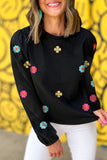 Floral Embroidered Puff Sleeve Top