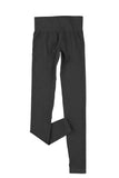 Pantalon de yoga taille haute côtelé noir