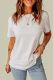 Plain Crew Neck Short Sleeve Tee