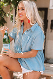 Short Sleeve Chambray Shirt