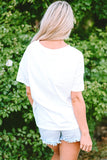 White Star Patchwork Loose T-shirt