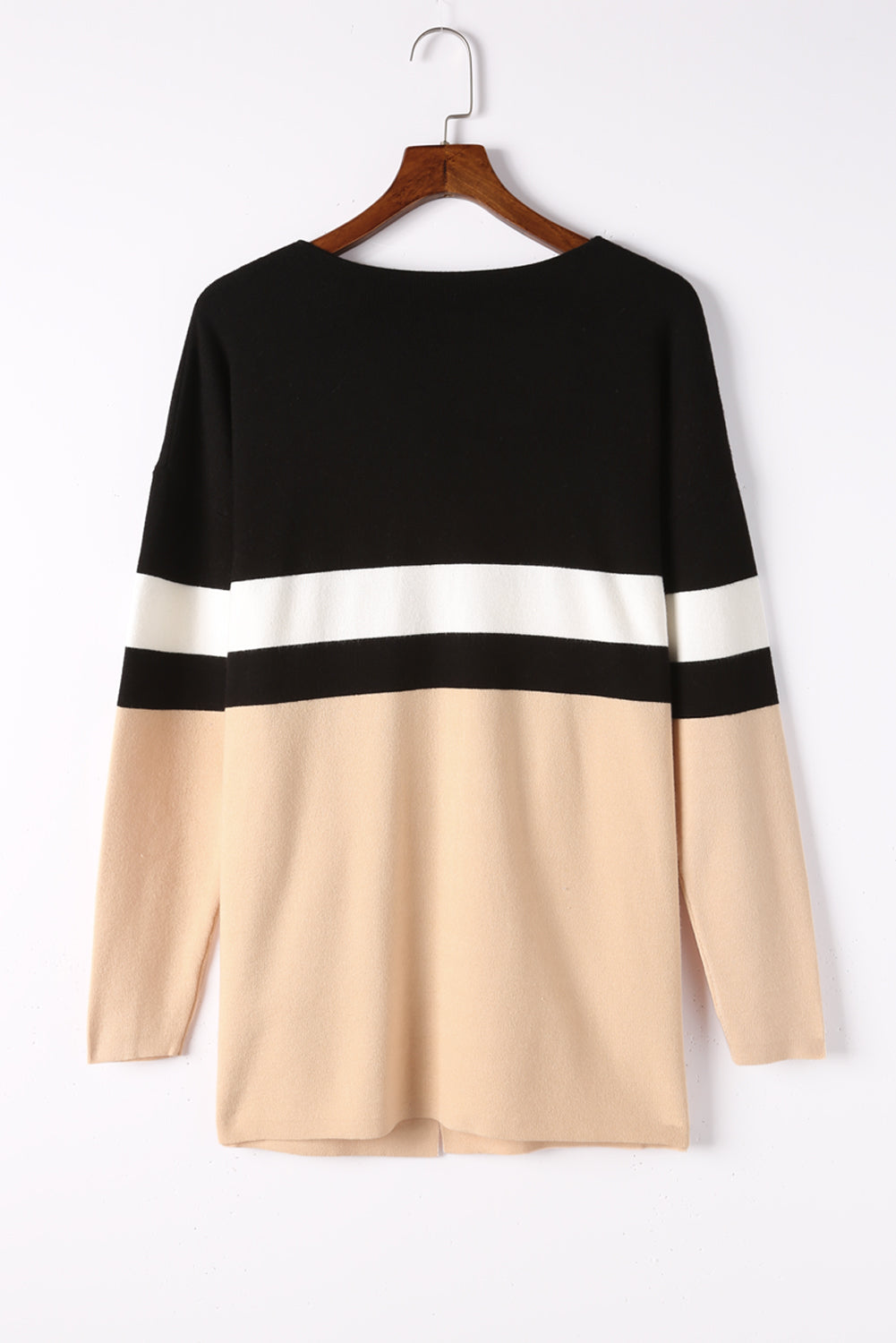 Color Block Striped Open Front Cardigan