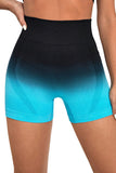 Ombre High Waist Tummy Control Fitness Shorts