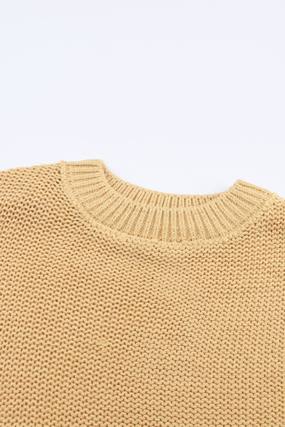 Hollowed Bubble Sleeve Knit Sweater