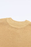 Hollowed Bubble Sleeve Knit Sweater