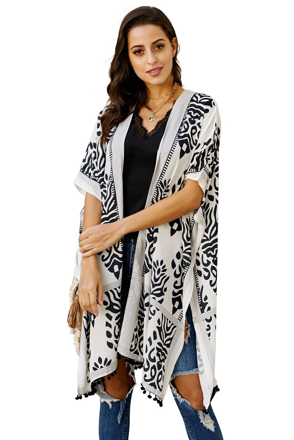 Prowess Pom Pom Kimono