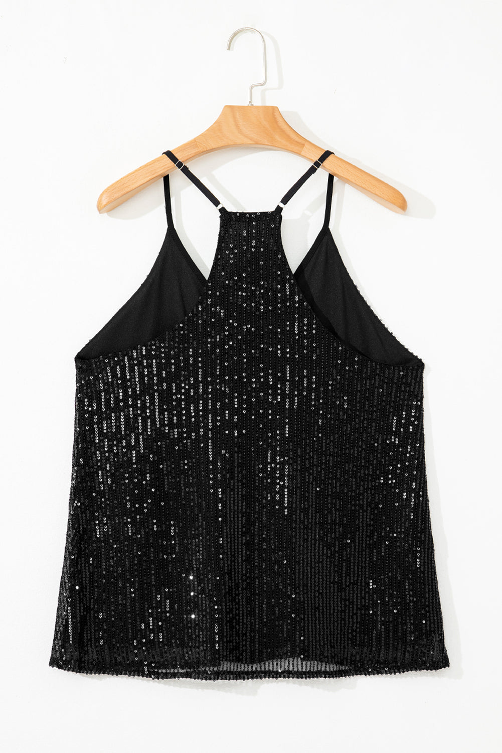 Black Sequin Racerback Tank