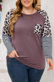 Plus Size Leopard Pocket Top