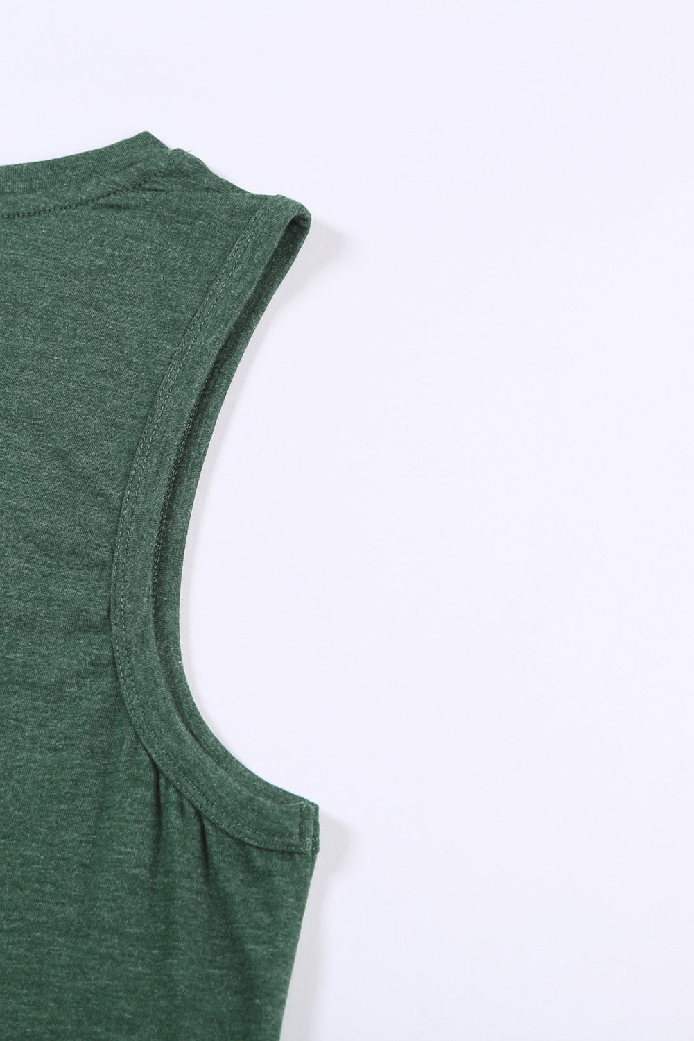 Solid Color Crewneck Sleeveless Top