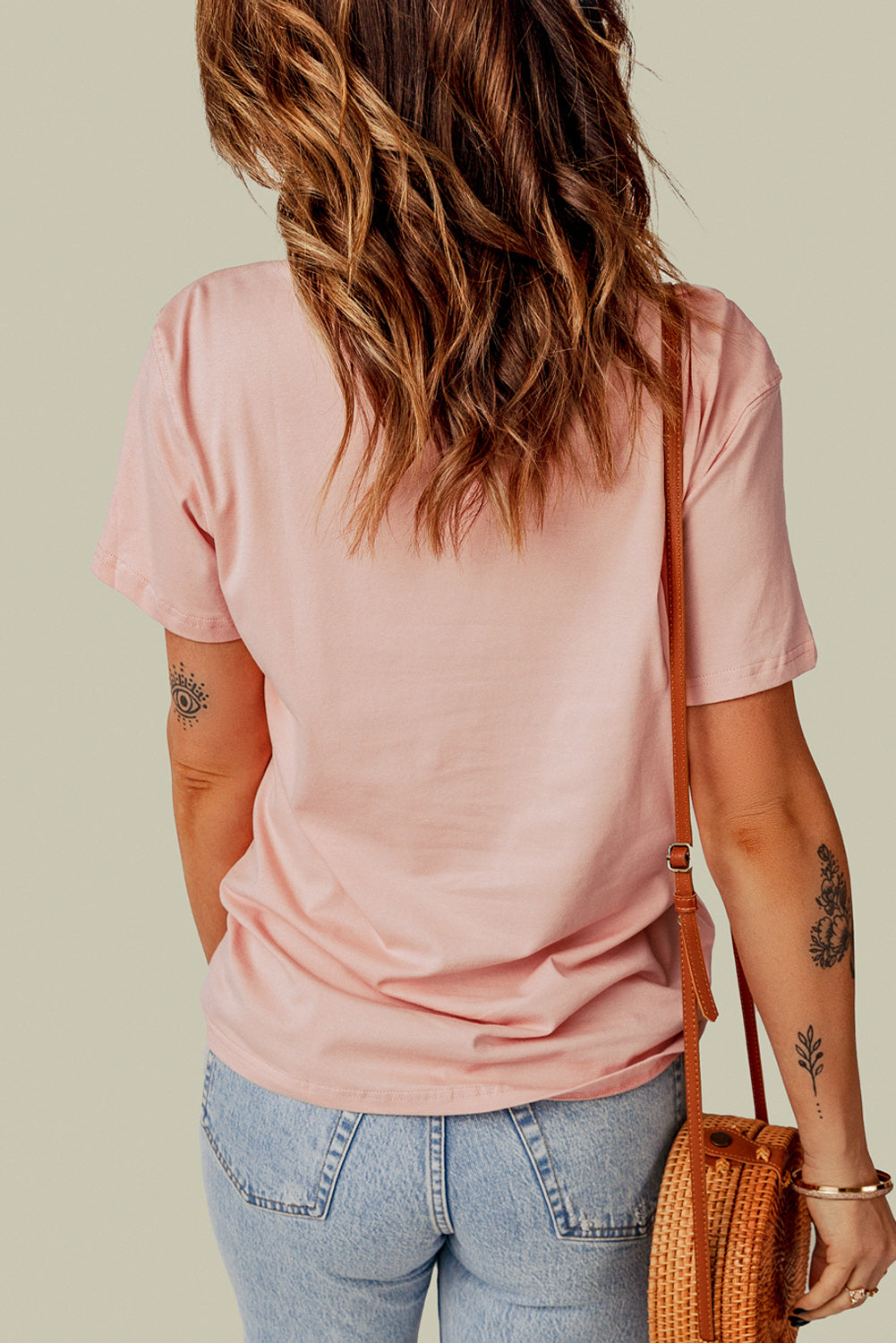 Plain Crew Neck Short Sleeve Tee