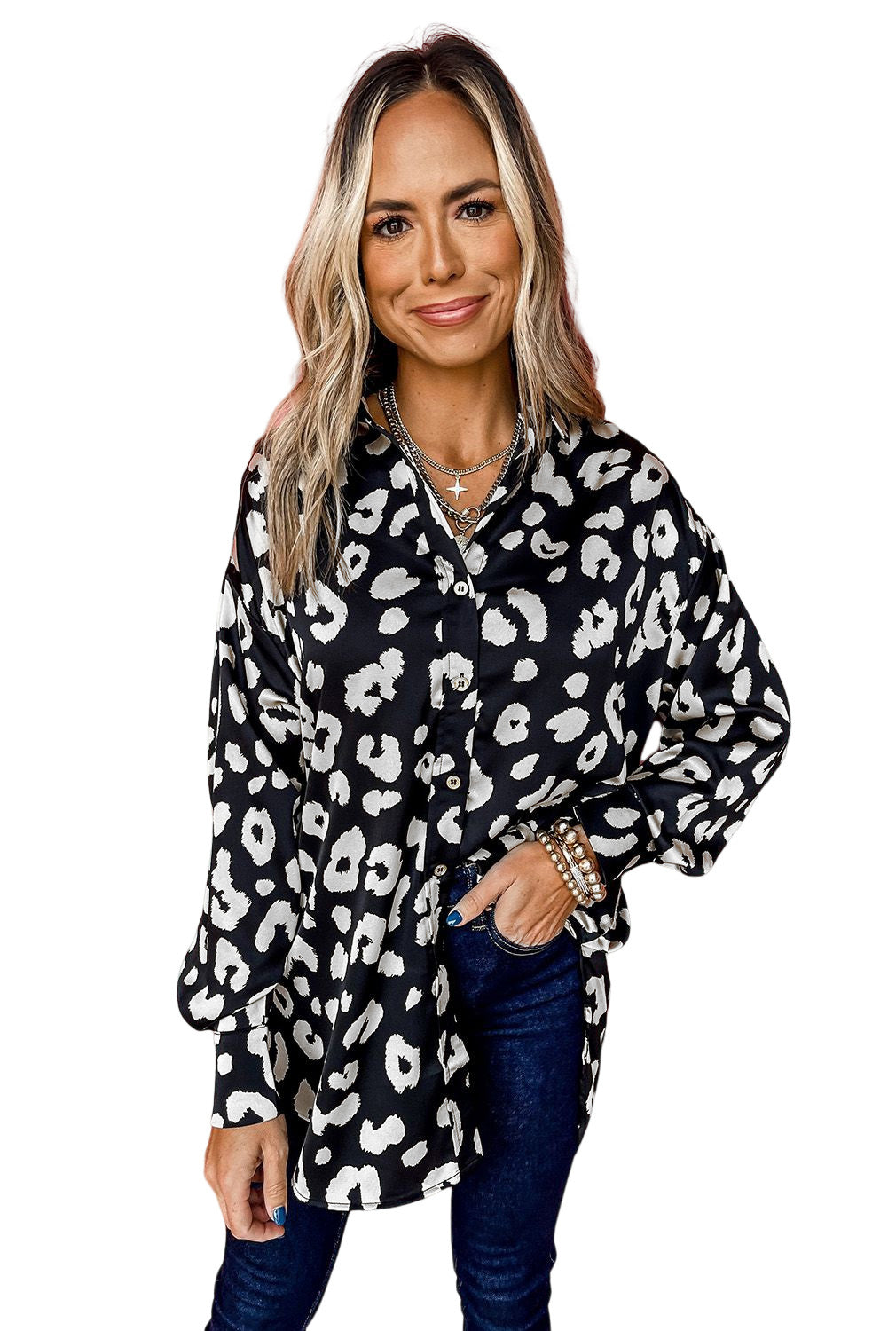 Leopard Print Tunic Shirt