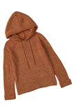 Drawstring Knit Hooded Sweater