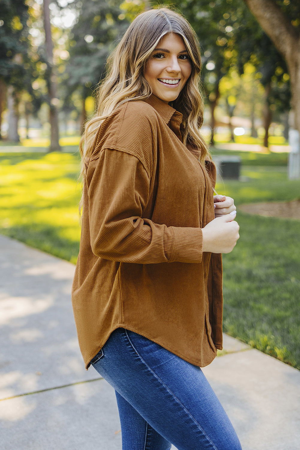 Corduroy Button Pocket Shirt