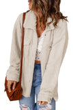 Flap Pockets Button Front Jacket