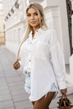 Chest Pocket Buttoned Loose Fit Shirt