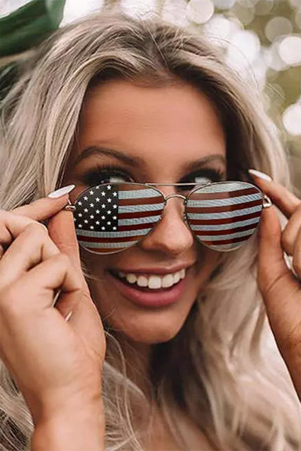 American Flag Lens Aviator Sunglasses