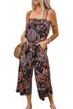 Mixed Paisley Print Cropped Jumpsuit