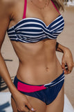 Halter Bandeau Striped Bikini