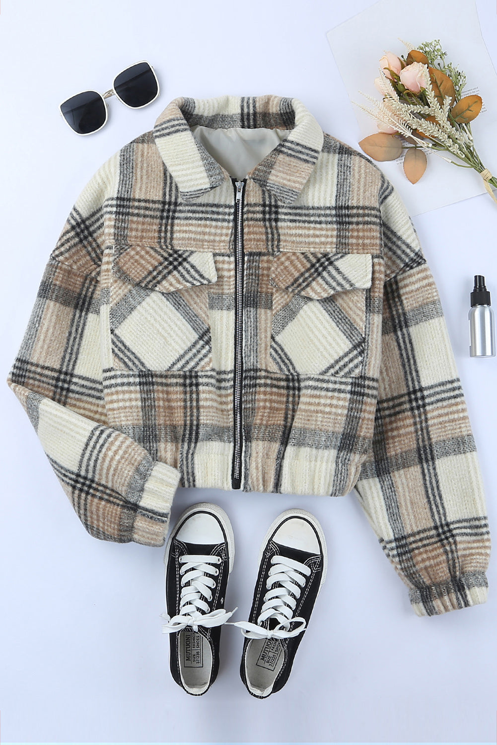 Vintage London Plaid Cropped Jacket