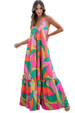 Boho Geometric Print Sleeveless Maxi Dress