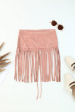 Tassel Drawstring Bandeau Crop Tank Top