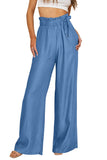 High Waist Pocketed Wide Leg Tencel Jeans