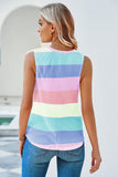 Multicolor Colorblock Knit Tank Top