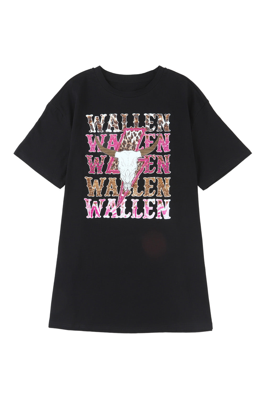 T-shirt surdimensionné noir WALLEN Cowskull Graphic 