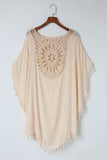 Boho Crochet Tasseled Oversized Beach Cover Up