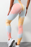 2pcs Tie Dye Yoga Bra and High Waist Leggings Set