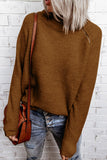 Zip Knitted High Neck Sweater