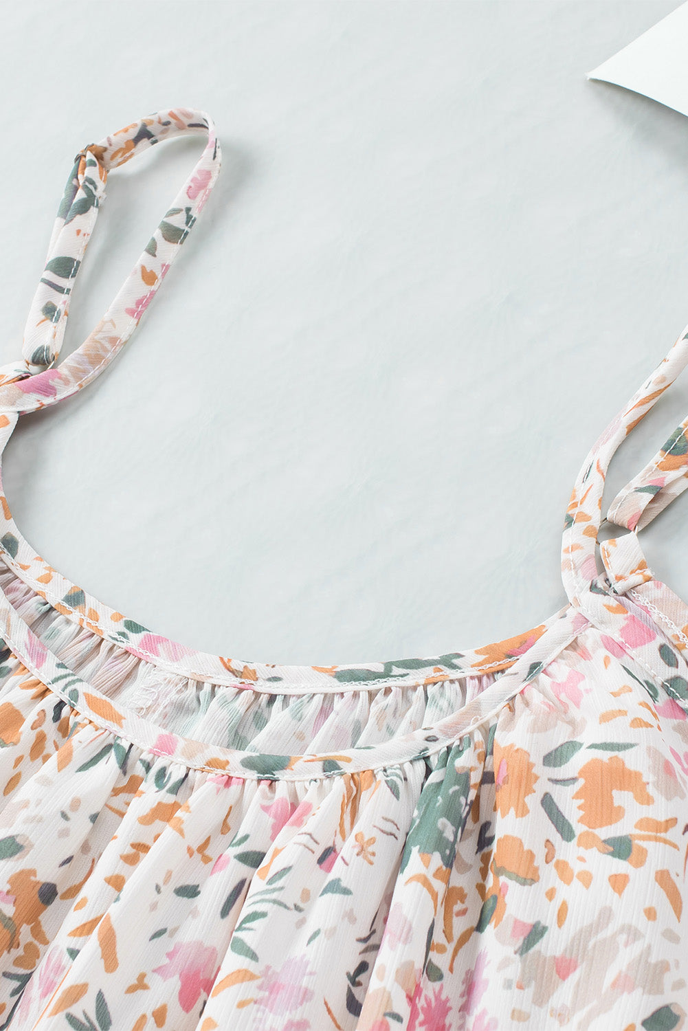 Boho Floral Print Spaghetti Straps Tank Top