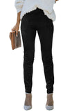 High Waist Faux Suede Skinny Leggings