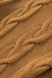 Cuddle Weather Cable Knit Pull à col roulé fait à la main